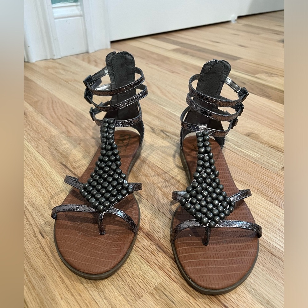 Women's Beaded Strappy Sandals